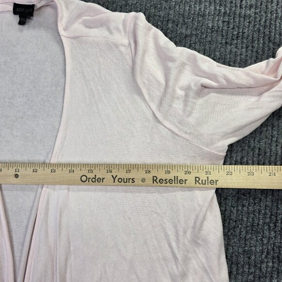 J Jill Cardigan Women M Light Pink Open Front Lightweight Sweater Office Casual - Picture 9 of 12